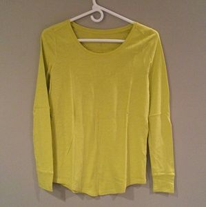 LOFT Long Sleeve Citron Green Yellow Shirt XS